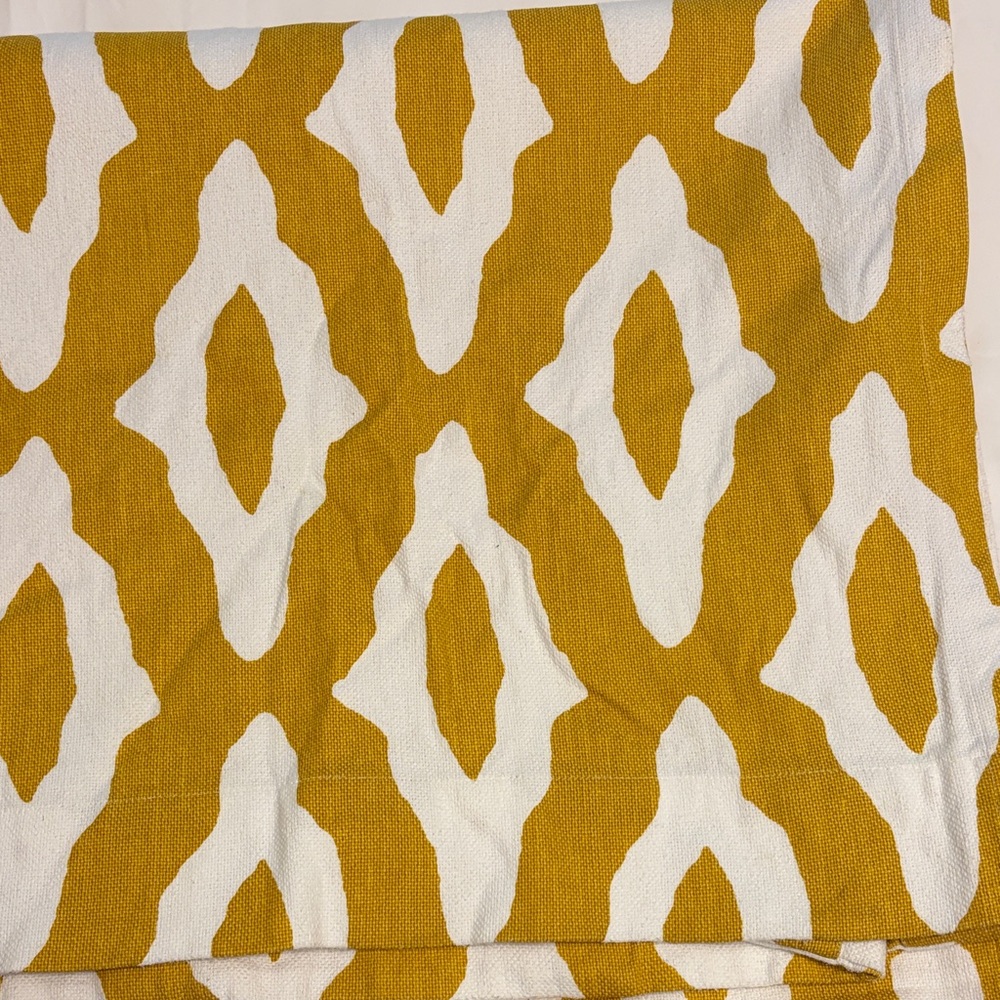 Project 62 Mustard Yellow and White Patterned Curtain Panel